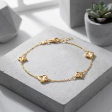 Златна гривна Диамантена детелина