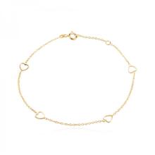 Златна гривна Сърца Златна гривна Сърца