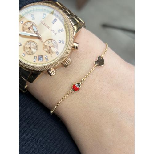 Златна Гривна с калинка