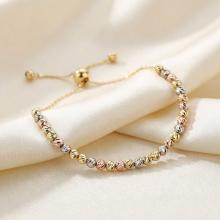 Златна гривна  Цветни топчета