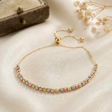 Златна гривна  Цветни топчета