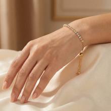 Златна гривна  Цветни топчета