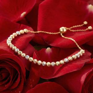 Златна гривна  Цветни топчета