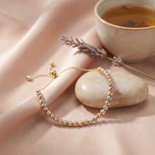 Златна гривна  Цветни топчета