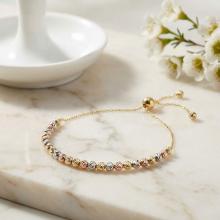 Златна гривна  Цветни топчета