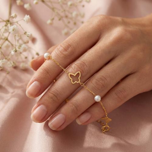 Златна гривна Перлени Пеперуди