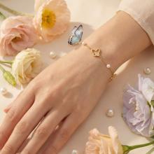 Златна гривна Перлени Пеперуди