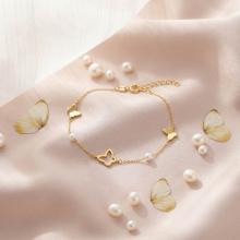 Златна гривна Перлени Пеперуди