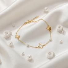 Златна гривна Перлени Пеперуди