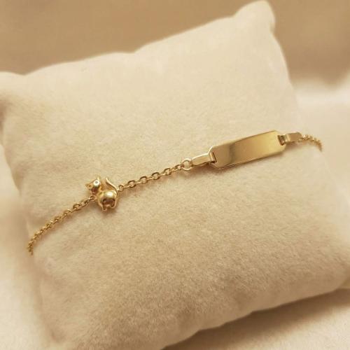 Детската златна гривна Cat