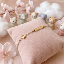 Детската златна гривна Cat