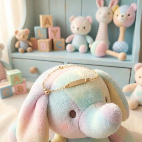 Детската златна гривна Cat