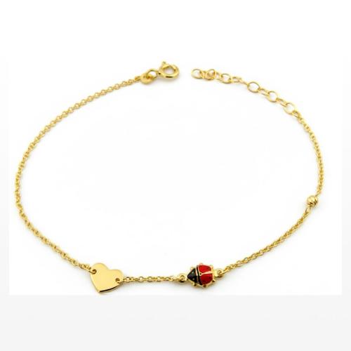 Златна Гривна с калинка