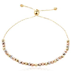 Златна гривна Цветни топчета