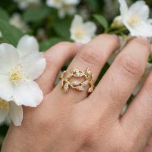 Дамски златен пръстен Евридика