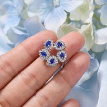 Дамски златен пръстен с циркони