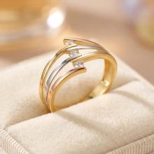 Дамски златен пръстен Layers