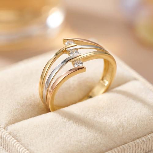 Дамски златен пръстен Layers