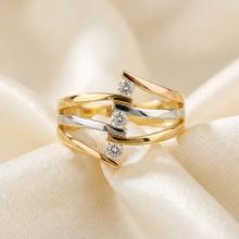 Дамски златен пръстен Layers