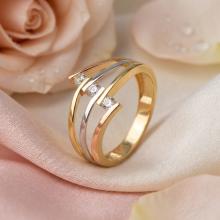 Дамски златен пръстен Layers