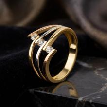 Дамски златен пръстен Layers