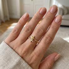 Дамски златен пръстен Cross