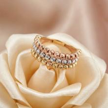 Дамски златен пръстен Tricolore