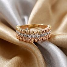 Дамски златен пръстен Tricolore