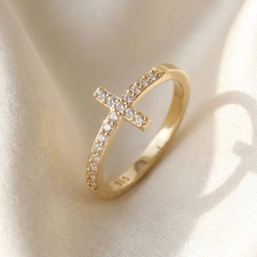 Дамски златен пръстен Cross