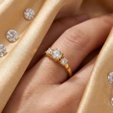 Дамски златен пръстен Queen Claude