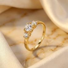 Дамски златен пръстен Queen Claude