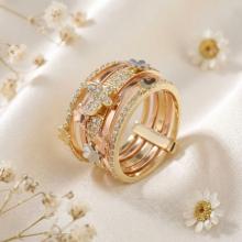 Дамски златен пръстен Secret Garden