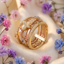 Дамски златен пръстен Secret Garden