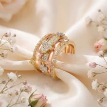 Дамски златен пръстен Secret Garden