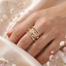 Дамски златен пръстен Secret Garden