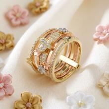 Дамски златен пръстен Secret Garden