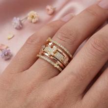 Дамски златен пръстен Secret Garden