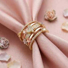 Дамски златен пръстен Secret Garden