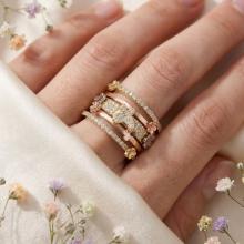 Дамски златен пръстен Secret Garden