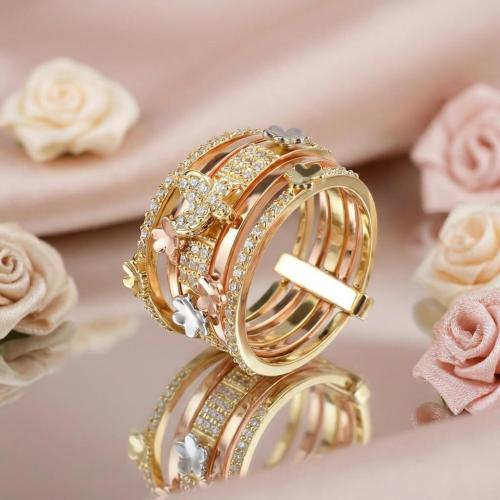 Дамски златен пръстен Secret Garden