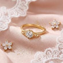 Дамски златен пръстен Queen Caroline