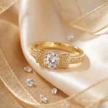 Дамски златен пръстен Панделка