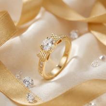 Дамски златен пръстен Панделка