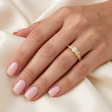 Дамски златен пръстен Панделка