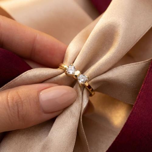 Дамски златен пръстен Панделка