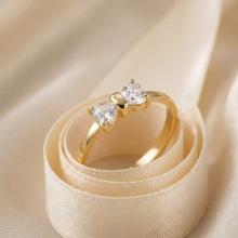 Дамски златен пръстен Панделка