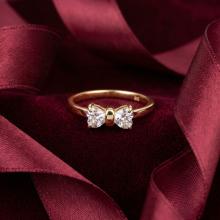 Дамски златен пръстен Панделка