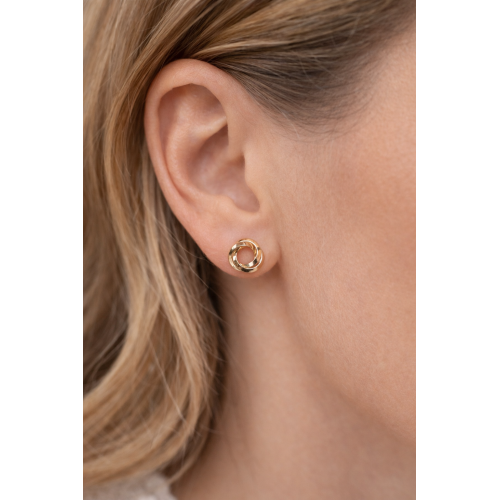 Златни Трицветни Обеци