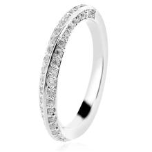 Брачна халка с циркони