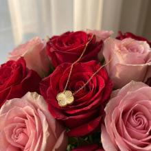 Златно колие Диамантена детелина